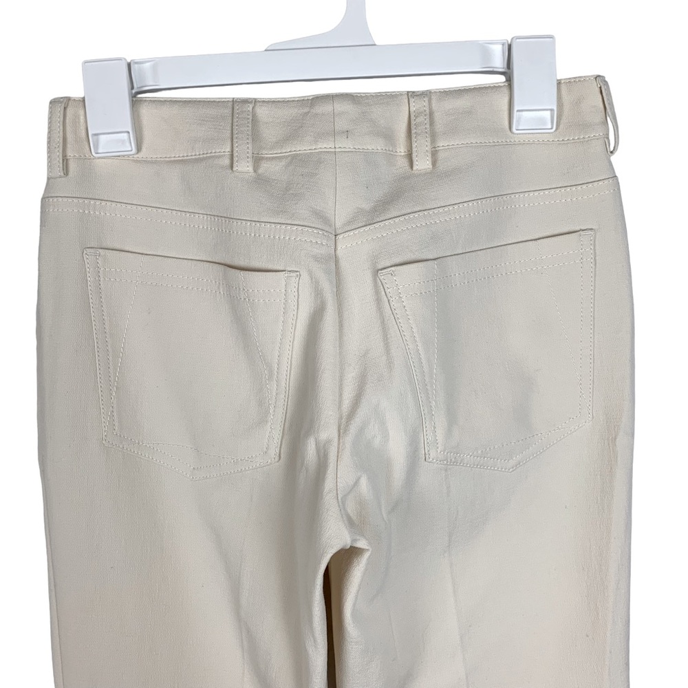 Akris Magda Cotton Silk Pleated Ankle-Crop Trousers in Off-White Size 4 - Picture 10 of 14